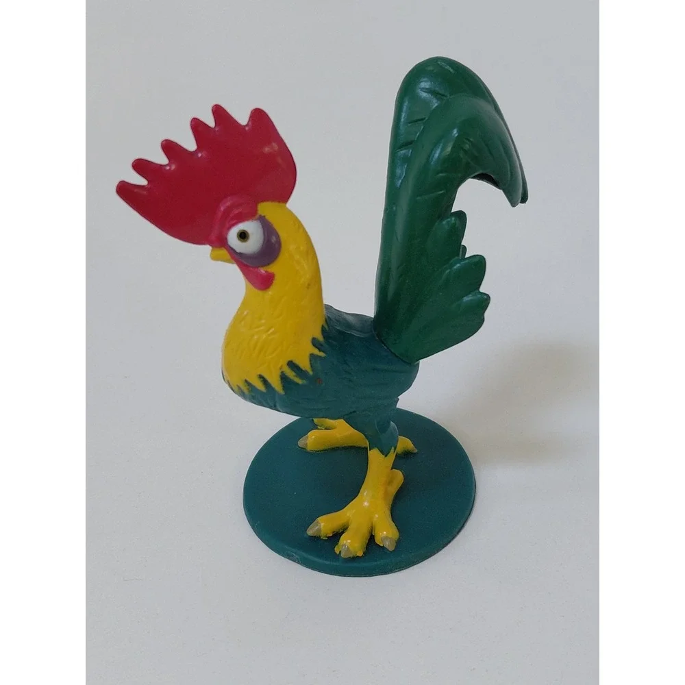 Disney Moana Hei Hei Rooster Figurine Set 3 Inch Plastic Toy Figures 2 Count VTG